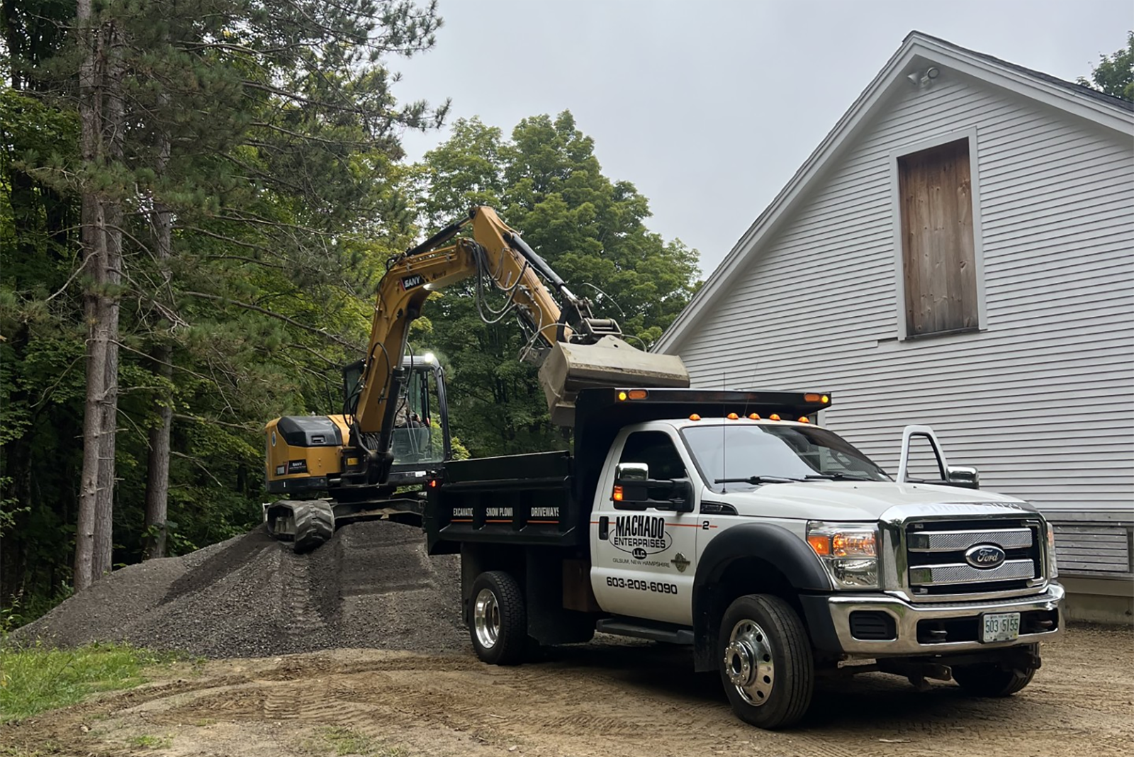 truck and excavator